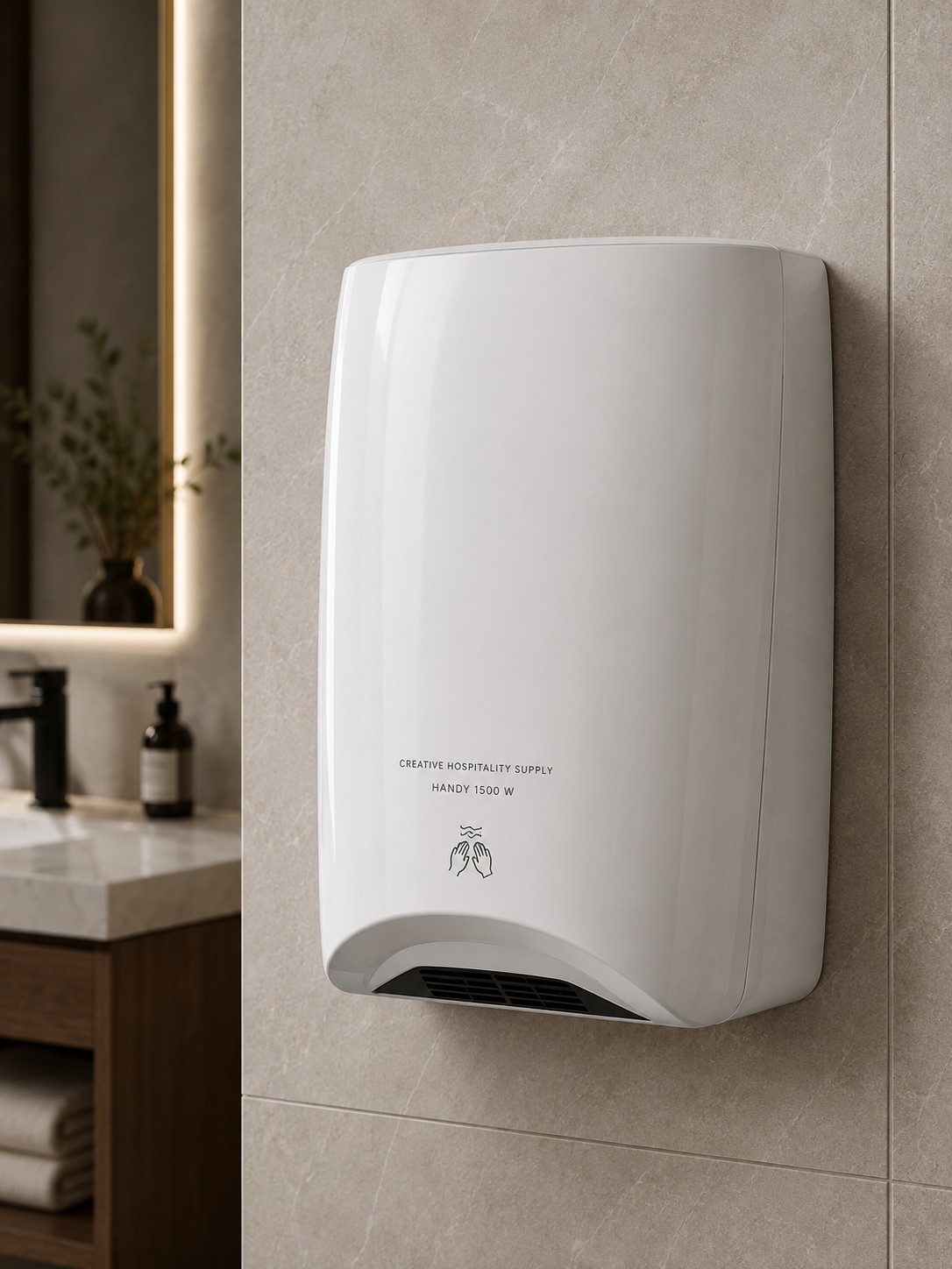 Electric hand dryer "Handy 1500 W", white